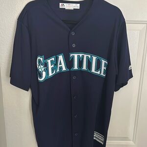 Seattle mariners size large jersey navy blue